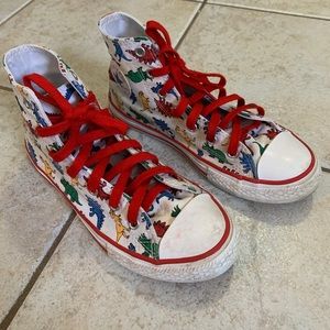 Boys Dinosaur High Top Converse